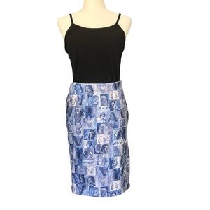 Vintage Options by Bobbi Feinstein Print Knee-length Skirt - S